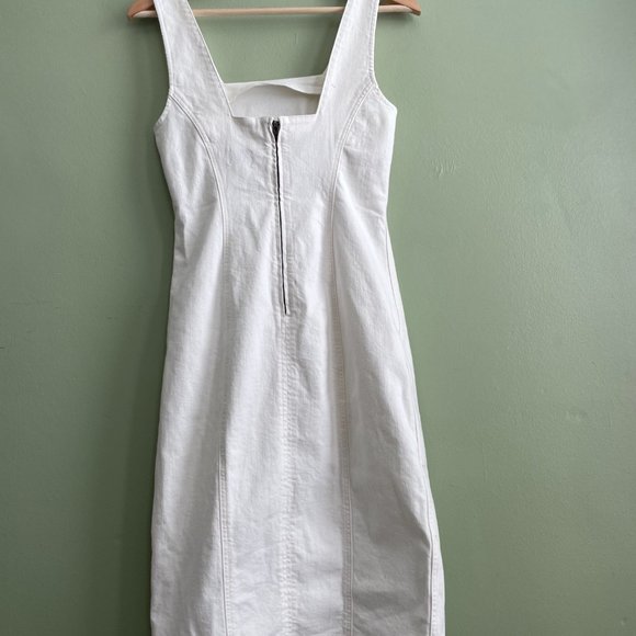 J. Crew Denim Midi Dress (White) - Picture 2 of 3